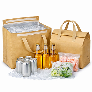 Kit 10 Sacola Térmica Média 15,5L (29x28x19cm) Delivery Impermeável C/ Velcro Embalagens Delivery Gelados Quentes