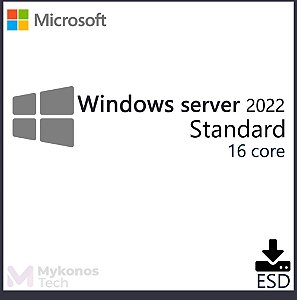 Licença WINDOWS SERVER 2022 STANDARD ESD- 16 CORE