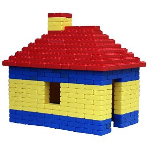 Kit Brick-Size Big Plastic Home Big 348 Pçs