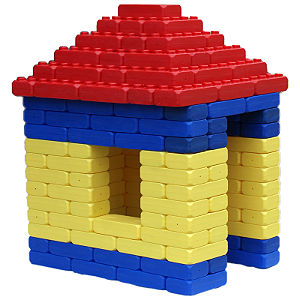 Kit Brick-Size Big Plastic Home Little 155 Pçs