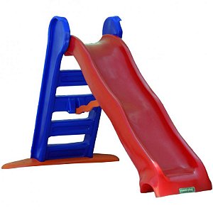 Escorregador Grande Vermelho e Azul