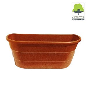 VASO ARANDELA DUPLO FIBRA MADEIRA MOGNO UTILIPLAS