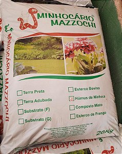 HUMUS MINHOCA 20KG MAZZOCHI