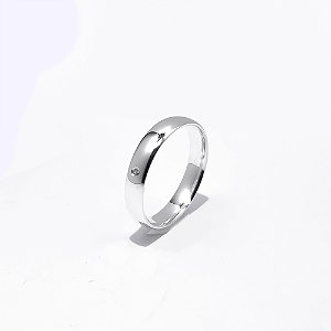 Aliança Clássica Abaulada 4mm Polida - Unidade