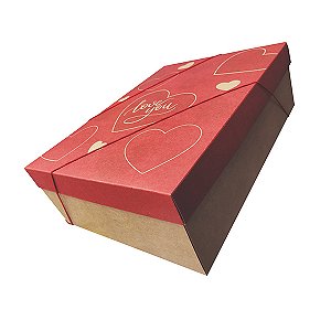 Caixa para presente 35x25x11cm Red Heart pacote com 10 unidades