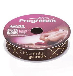 Fita Decorada 15mmx10m 341 Marrom Chocolate Gourmet