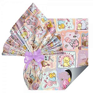 Poli Páscoa Metal 70x90cm Fazenda 25 folhas