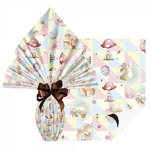 Poli Páscoa Perolizado 70x90cm Páscoa Encantada 25 folhas