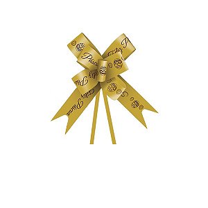 Laço Fácil Decorado 30mmx51cm Feliz Páscoa pacote com 10 unidades