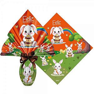 Envelope Páscoa Bosque do Coelho Laranja 25 unidades