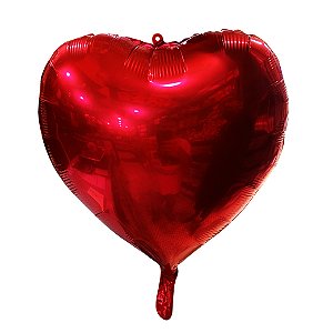 Balão Metalizado 18 Coração Vermelho