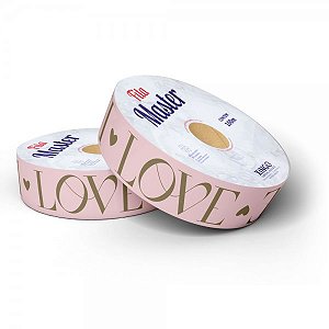 Fita Plástica Decorada 32mm x 100m Master New Love Rosa