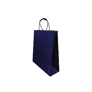 Sacolas de Papel com Alça Torcida Kraft Azul