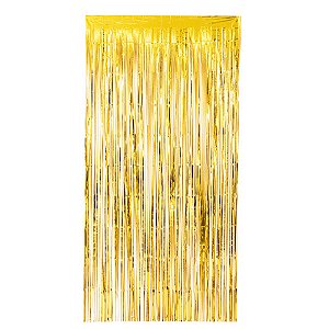 Cortina Decorativa Metalizada 100cmx200cm Ouro