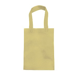 Sacola em TNT com Alça 20x25cm Creme - pacote com 10 unidades