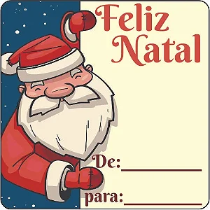 Etiqueta Adesiva Natal Noel De / Para - pacote com 60 unidades