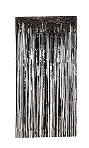 Cortina Decorativa Plástica 100cmx200cm Preta