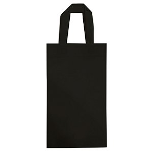 Sacola em TNT com Alça 20x35cm Preta - pacote com 10 unidades