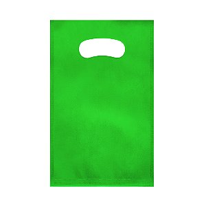 Sacola em TNT Boca Vazada VERDE LIMÃO - pacote com 10 unidades