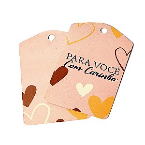 TAG Decorativa Para Você Com Carinho - Pacote com 10 unidades