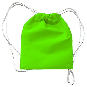 Mochila em TNT 25x35cm Verde Limão - pacote com 5 unidades