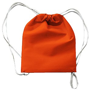 Mochila em TNT 25x35cm Laranja - pacote com 5 unidades