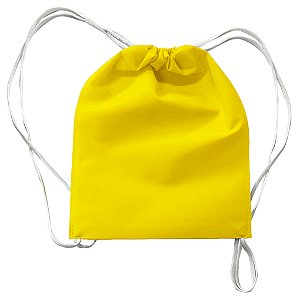Mochila em TNT 25x35cm Amarela - pacote com 5 unidades