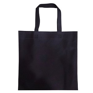 Sacola em TNT com Alça 35x35cm Preta - pacote com 10 unidades