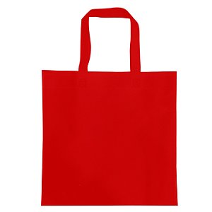 Sacola em TNT com Alça 35x35cm Vermelha - pacote com 10 unidades