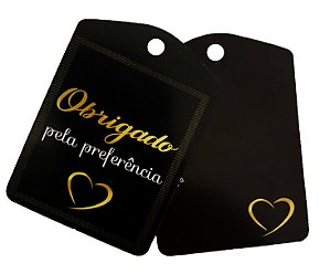 TAG Decorativa Obrigado pela Preferência - Pacote com 10 unidades