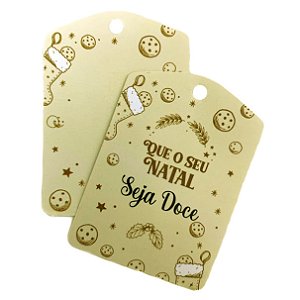 TAG Decorativa Natal Doce - Pacote com 10 unidades