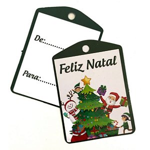 TAG Decorativa Árvore Natal De Para - Pacote com 10 unidades
