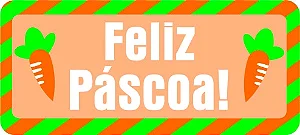 Etiqueta Adesiva Páscoa Cenourinha pacote com 100 unidades