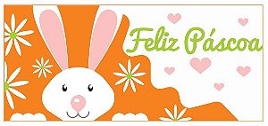 Etiqueta Adesiva Coelho Flores pacote com 100 unidades