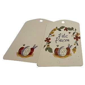 TAG Decorativa Páscoa Floral - Pacote com 10 unidades