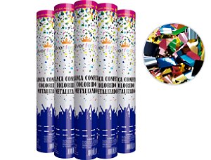 Lança Confetes Colorido Metalizado 30cm