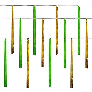 Varal de Fitas Metalizadas Verde Amarelo - pacote com 10 m