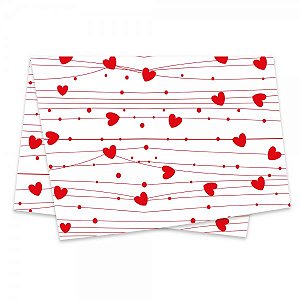 Papel de Seda Decorado 50x70cm Sintonia - pacote com 50 unidades