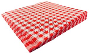 Guardanapo Estampado 25cm Xadrez Vermelho - Pacote com 20 unidades