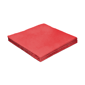 Guardanapo 24cm Vermelho Liso - Pacote com 20 unidades