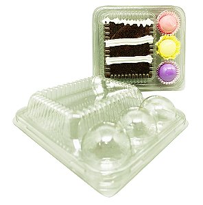 Blister para Fatia de Bolo + 3 doces pacote com 5 Unidades