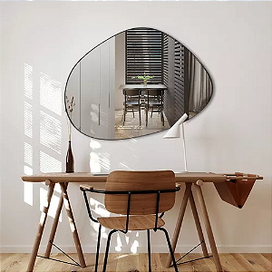 Espelho Organico ( N* 1) 100x80 C/ moldura em Couro