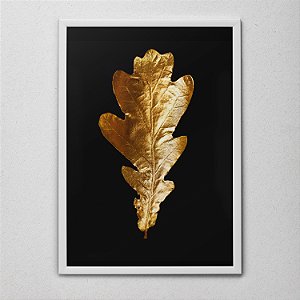Quadro Decorativo Folha Dourada 2