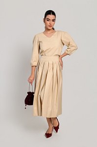 CONJUNTO BLUSA E SAIA MIDI