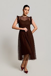 VESTIDO MIDI DE TULE