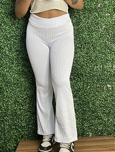 Calça Flare 3D Branca