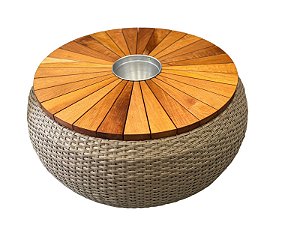 Champanheira Dubai Tampo Madeira em Cedro