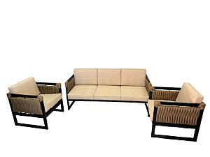 Conjunto Sofá Zurick Tricô Náutico