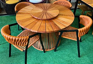 Conjunto Mesa Londres com prato giratório