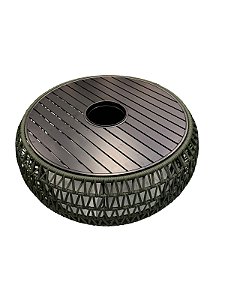 Champanheira Dubai Trama em V Tampo Alumínio Ripado